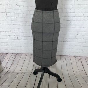 Iris Los Angeles Pencil Skirt Gray and black Size M